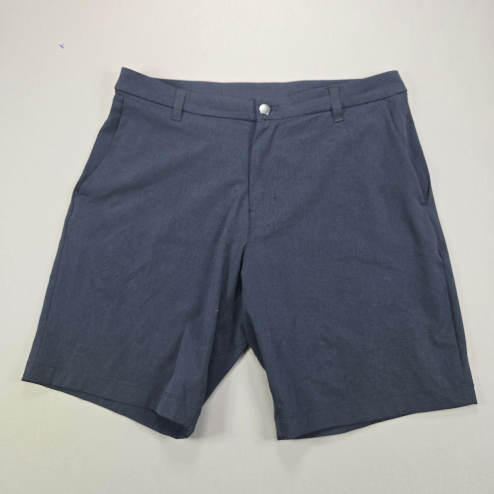 Lululemon Commission Shorts Golf Performance Grid Texture Gray Mens 33